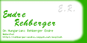 endre rehberger business card